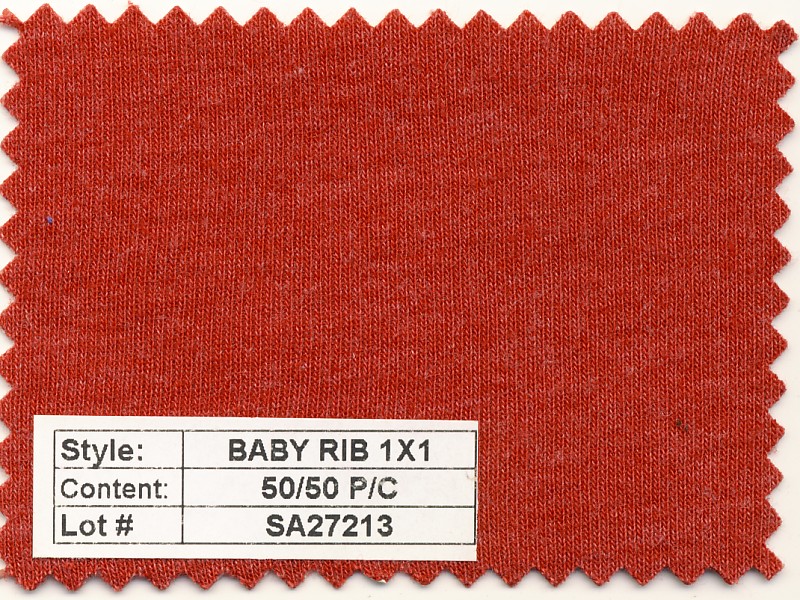 Baby Rib 1X1 50/50 Poly Cotton